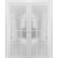 Sartodoors Double French Interior Door, 64" x 80", White FELICIA3312DD-BEM-64